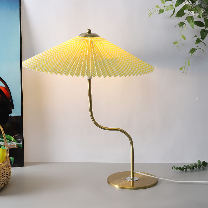 Retro Pleated Table Lamp™ - Elegant Umbrella Design for Living Room & Bedroom 0