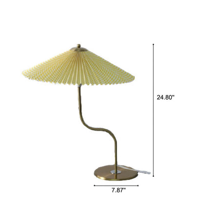 Retro Pleated Table Lamp™ - Elegant Umbrella Design for Living Room & Bedroom 3