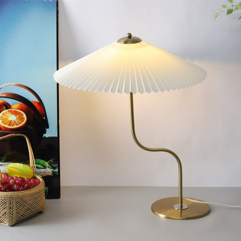 Retro Pleated Table Lamp™ - Elegant Umbrella Design for Living Room & Bedroom 5