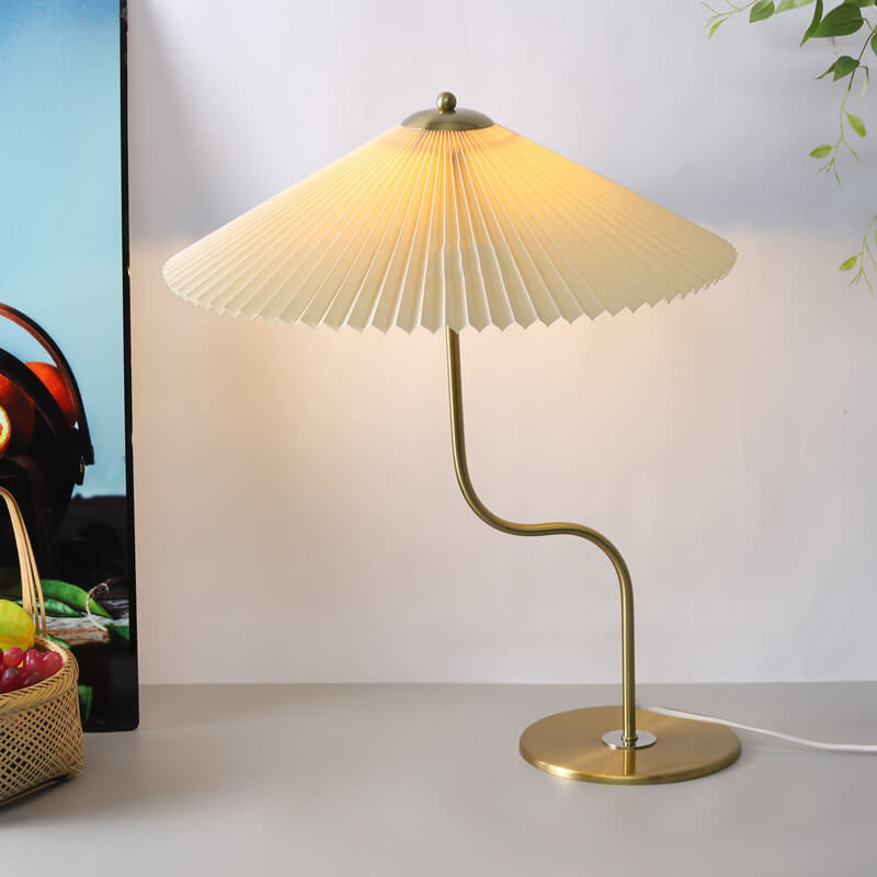 Retro Pleated Table Lamp™ - Elegant Umbrella Design for Living Room & Bedroom 6