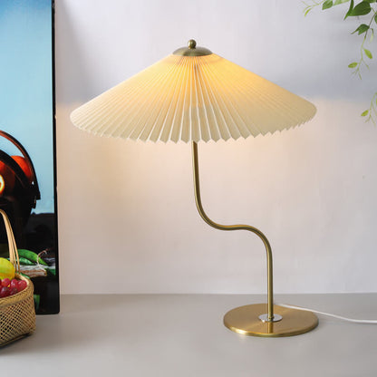 Retro Pleated Table Lamp™ - Elegant Umbrella Design for Living Room & Bedroom 6