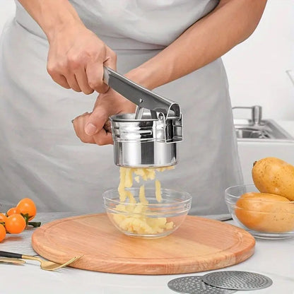 RicerMaster™ Stainless Steel Potato Ricer for Effortless Mashing and Versatile Cooking 1
