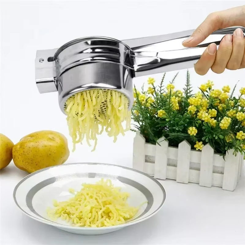 RicerMaster™ Stainless Steel Potato Ricer for Effortless Mashing and Versatile Cooking 4