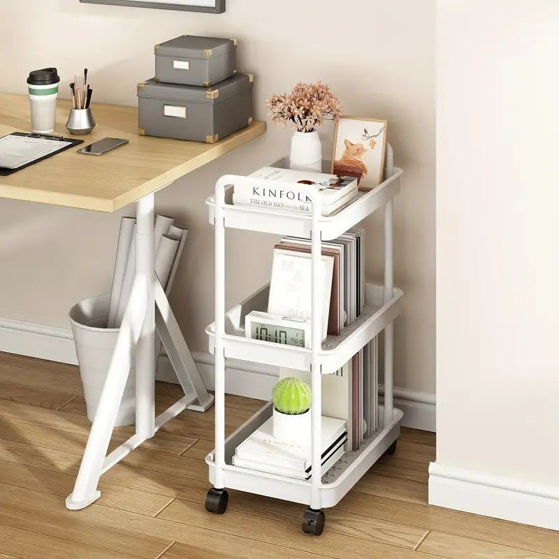 RollingCart™ 3-Tier Rolling Cart with Wheels for Easy Home Organization 3