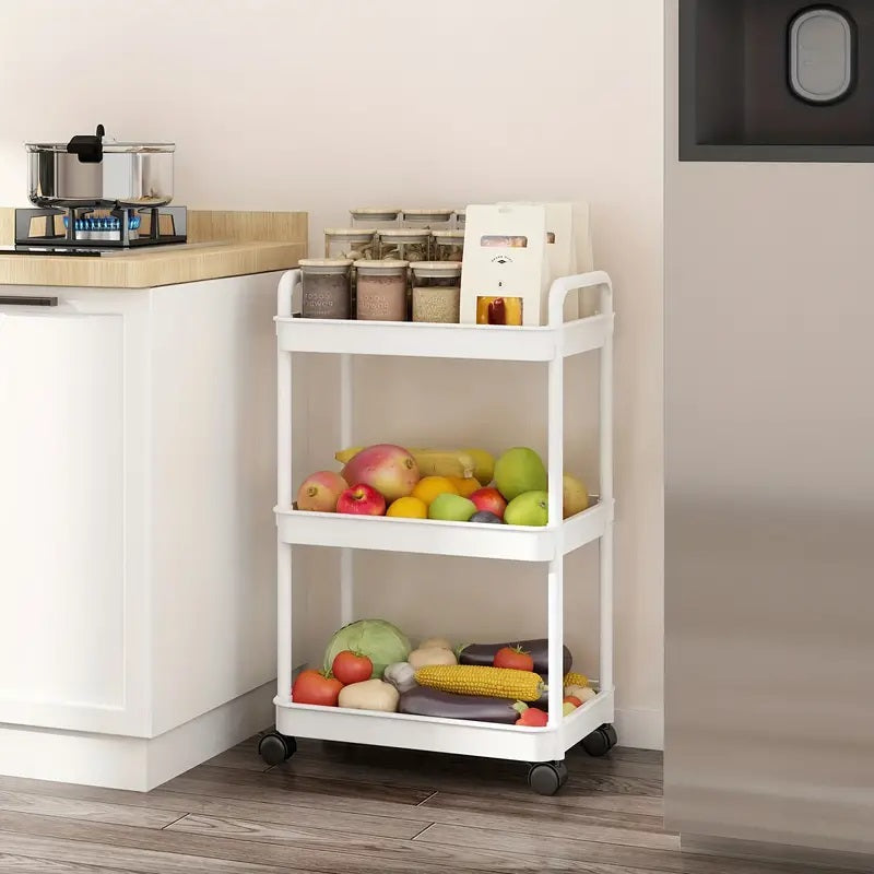 RollingCart™ 3-Tier Rolling Cart with Wheels for Easy Home Organization 6