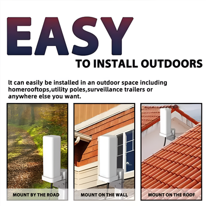 Extra Range 360° Premium Antenna™ - Amplified Outdoor HDTV Antenna for Uninterrupted Viewing - 3