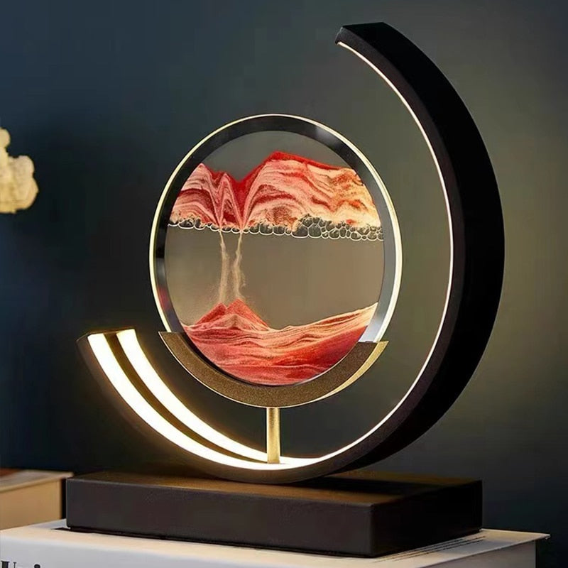 SandFlow™ LED Table Lamp - Unique Sand Art for Relaxation and Ambiance 1