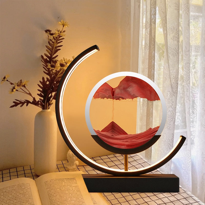 SandFlow™ LED Table Lamp - Unique Sand Art for Relaxation and Ambiance 3