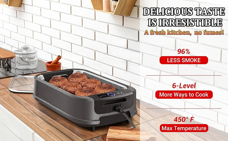GrillMaster™ Smokeless Indoor Electric Grill - Best Indoor Grill for Effortless Cooking