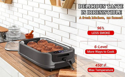GrillMaster™ Smokeless Indoor Electric Grill - Best Indoor Grill for Effortless Cooking
