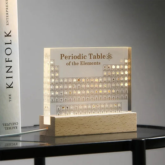 ScienceCraft™ Acrylic Periodic Table of Elements with Illuminated Base for Science Lovers 0