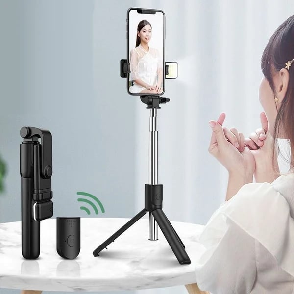 SelfiePro™ 6-in-1 Wireless Bluetooth Selfie Stick with Fill Light for Perfect Photos 2
