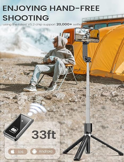 SelfiePro™ 6-in-1 Wireless Bluetooth Selfie Stick with Fill Light for Perfect Photos 3