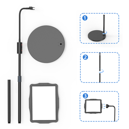 BrightView™ Magnifying Floor Lamp for Crafting and Reading with LED Light
