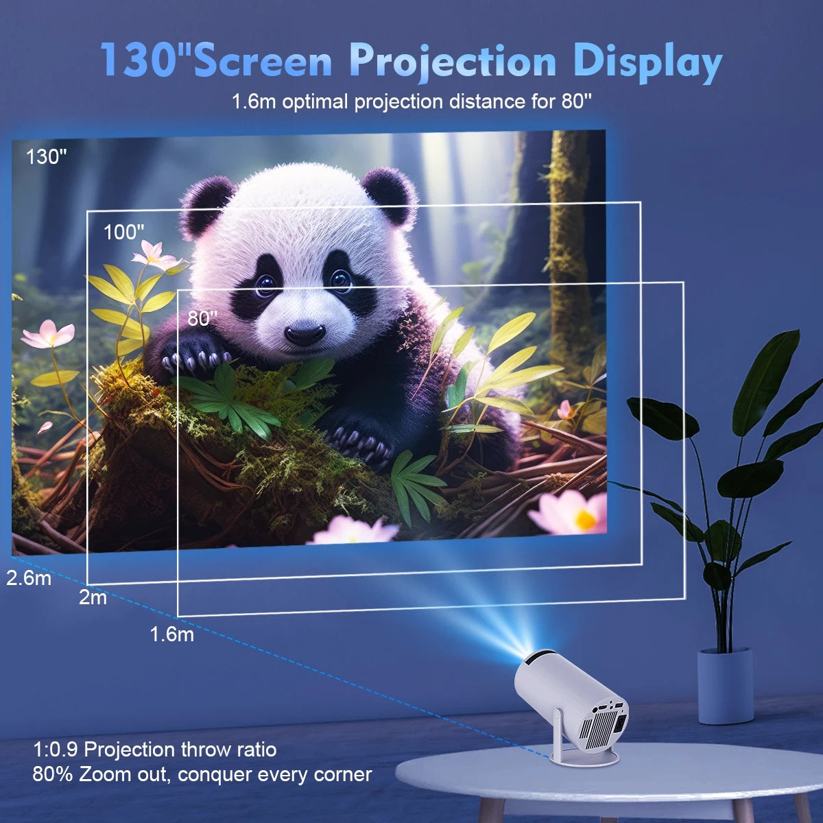 SmartBeam™ 4K Mini Projector – Ultimate Home Entertainment for Movie Lovers 1