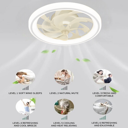 SmartBreeze™ Modern Ceiling Fan with LED Lights for Bedroom Comfort 4