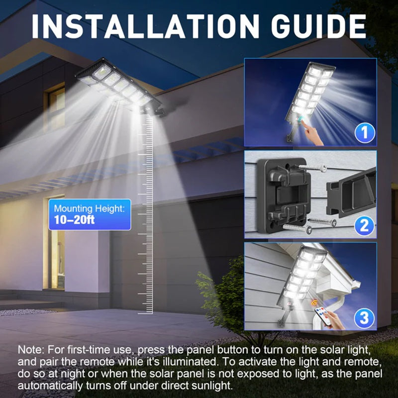 SolarGlow™ 250W LED Solar Street Light for Outdoor Eco-Friendly Illumination 5