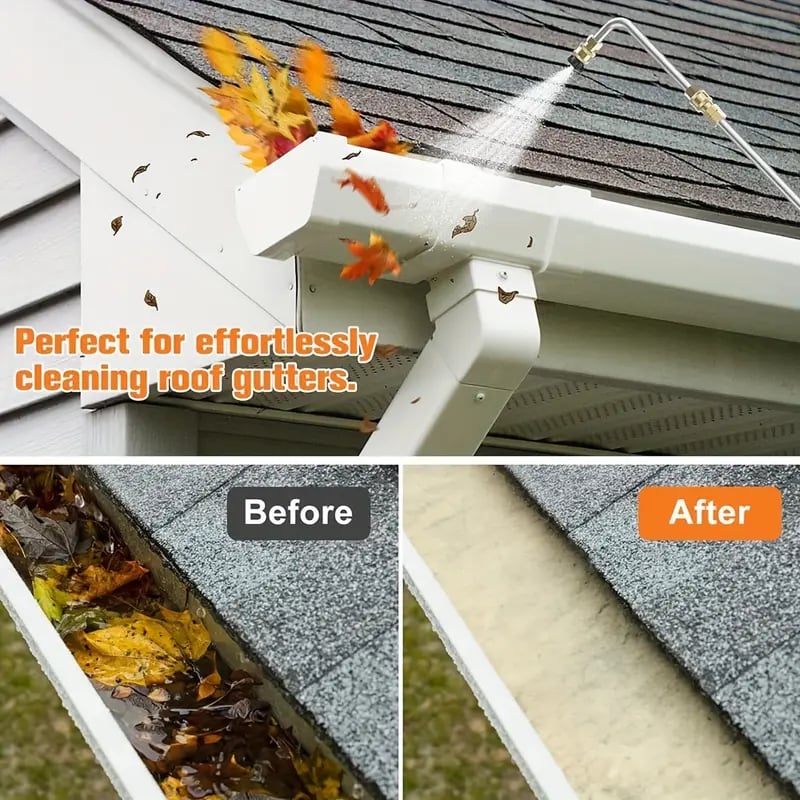 Telescoping High Pressure Washer Wand™ - 24ft Extension for Gutter & Roof Cleaning 3
