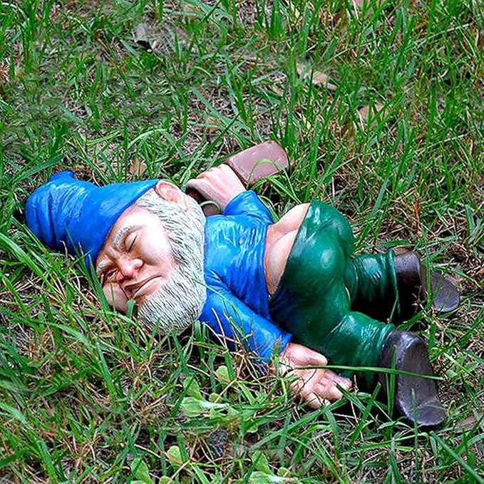 TipsyGnome™ Funny Garden Gnome Statue for Outdoor Decor and Whimsical Charm 1