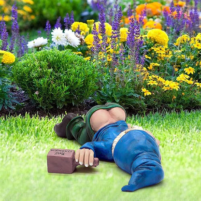 TipsyGnome™ Funny Garden Gnome Statue for Outdoor Decor and Whimsical Charm 4