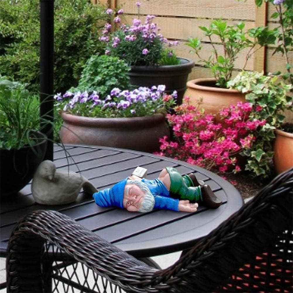 TipsyGnome™ Funny Garden Gnome Statue for Outdoor Decor and Whimsical Charm 5