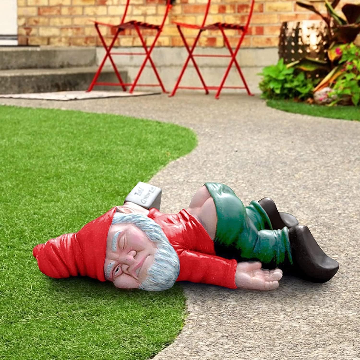 TipsyGnome™ Funny Garden Gnome Statue for Outdoor Decor and Whimsical Charm 6