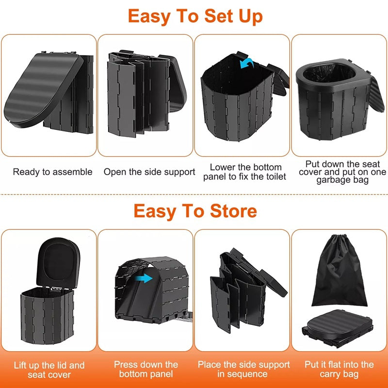 TravelEase™ Portable Toilet – Heavy-Duty Camping Bathroom for Outdoor Adventures 4