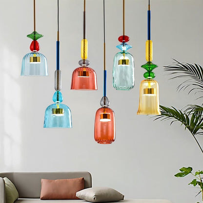 VibrantAura™ Glass Pendant Lighting for Kitchen Island and Modern Spaces 5