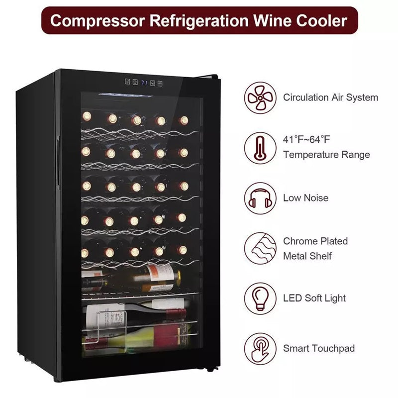 VinElite™ 34-Bottle Wine Fridge - Ideal Wine Cooler for Enthusiasts and Collectors 5