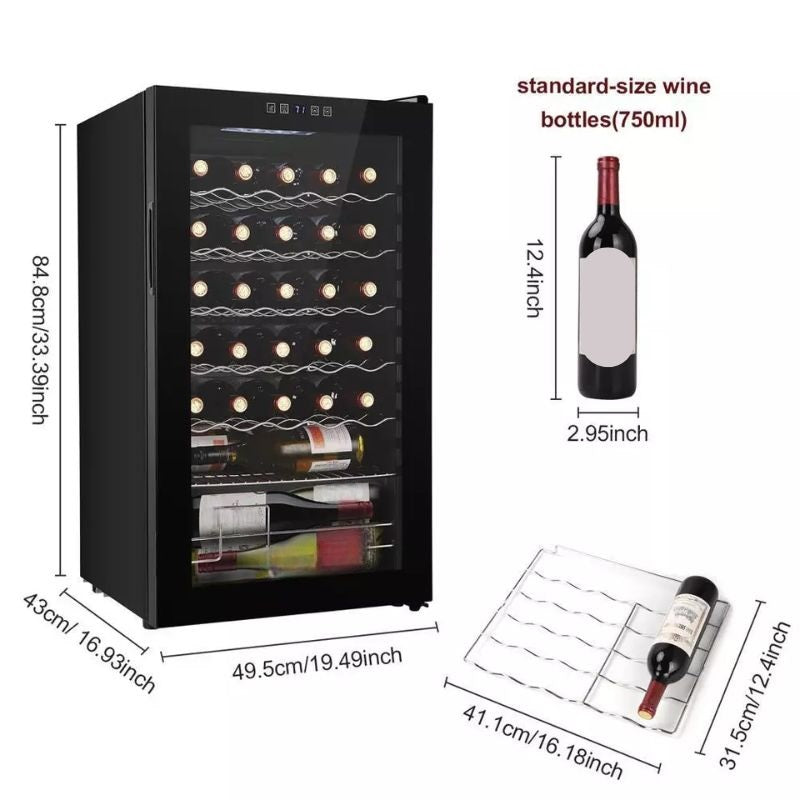 VinElite™ 34-Bottle Wine Fridge - Ideal Wine Cooler for Enthusiasts and Collectors 6