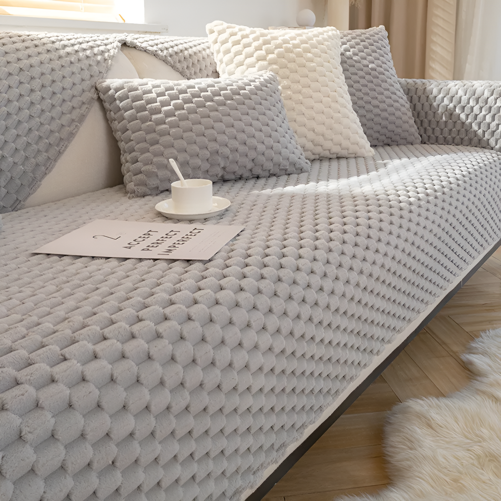 WeaveFluff™ Non-Slip Sofa Cover - Stylish Couch Covers for Dogs and Families 6