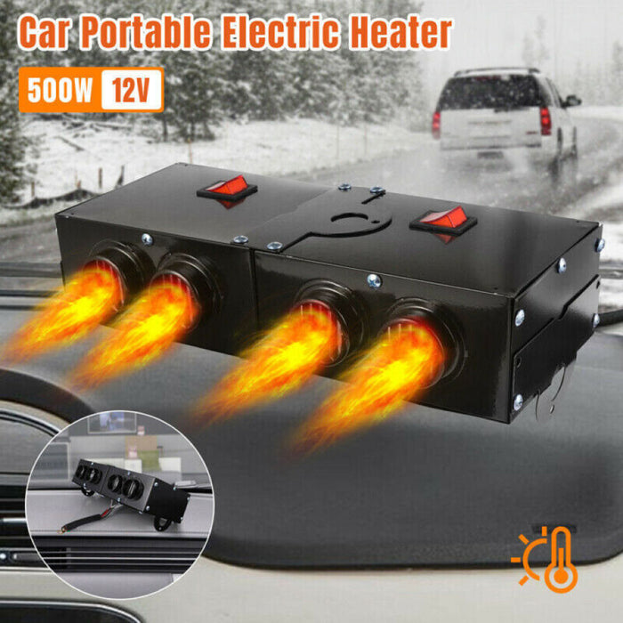 WinterWarm™ 500W Electric Car Heater for Fast Cabin Heating and Defrosting 7
