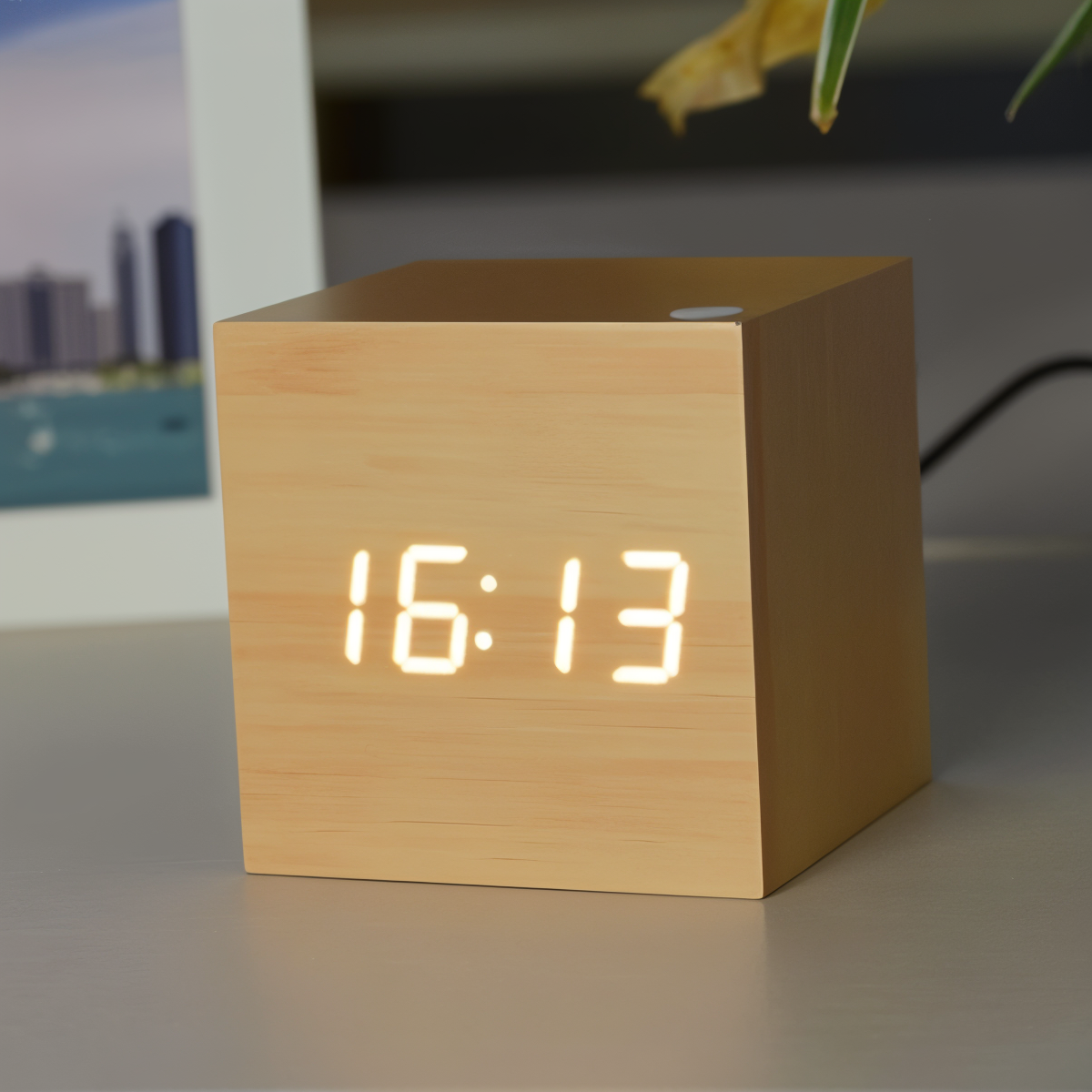 WoodTime™ Elegant Digital LED Alarm Clock for Home Decor and Serenity 1