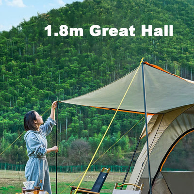 YOUSKY Camping Tent Big Space Outdoor Camping Tents 5-8 Person Double Layer 2 Rooms 1 Living Room Luxury Waterproof Camping Tent