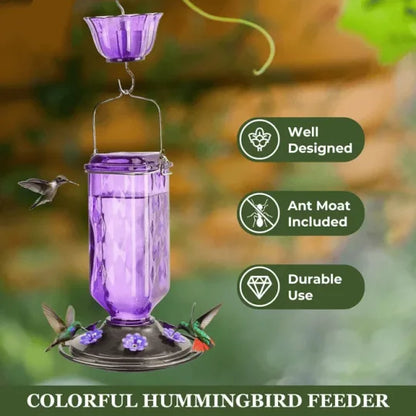 Hummingbird Haven™ 24oz Glass Feeder for Bird Lovers – Best Hummingbird Feeder - 9
