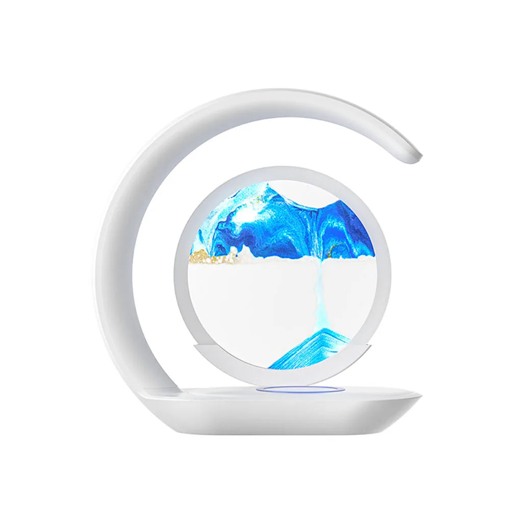 SandArt™ 3D Table Lamp - Elegant Bedside Lamp with Wireless Charger for Relaxation 5