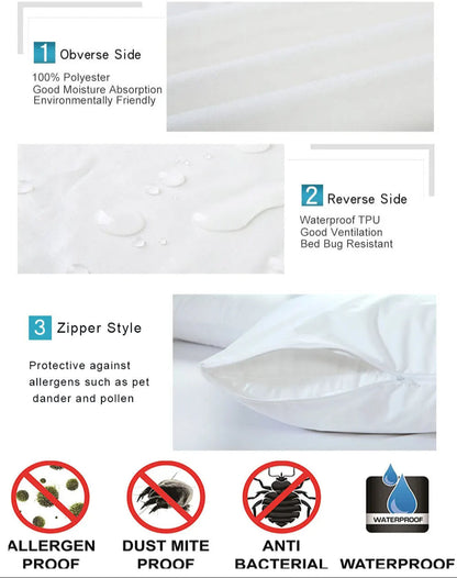 ComfortGuard™ Waterproof Pillowcase for Clean, Hygienic Sleep Protection - 7