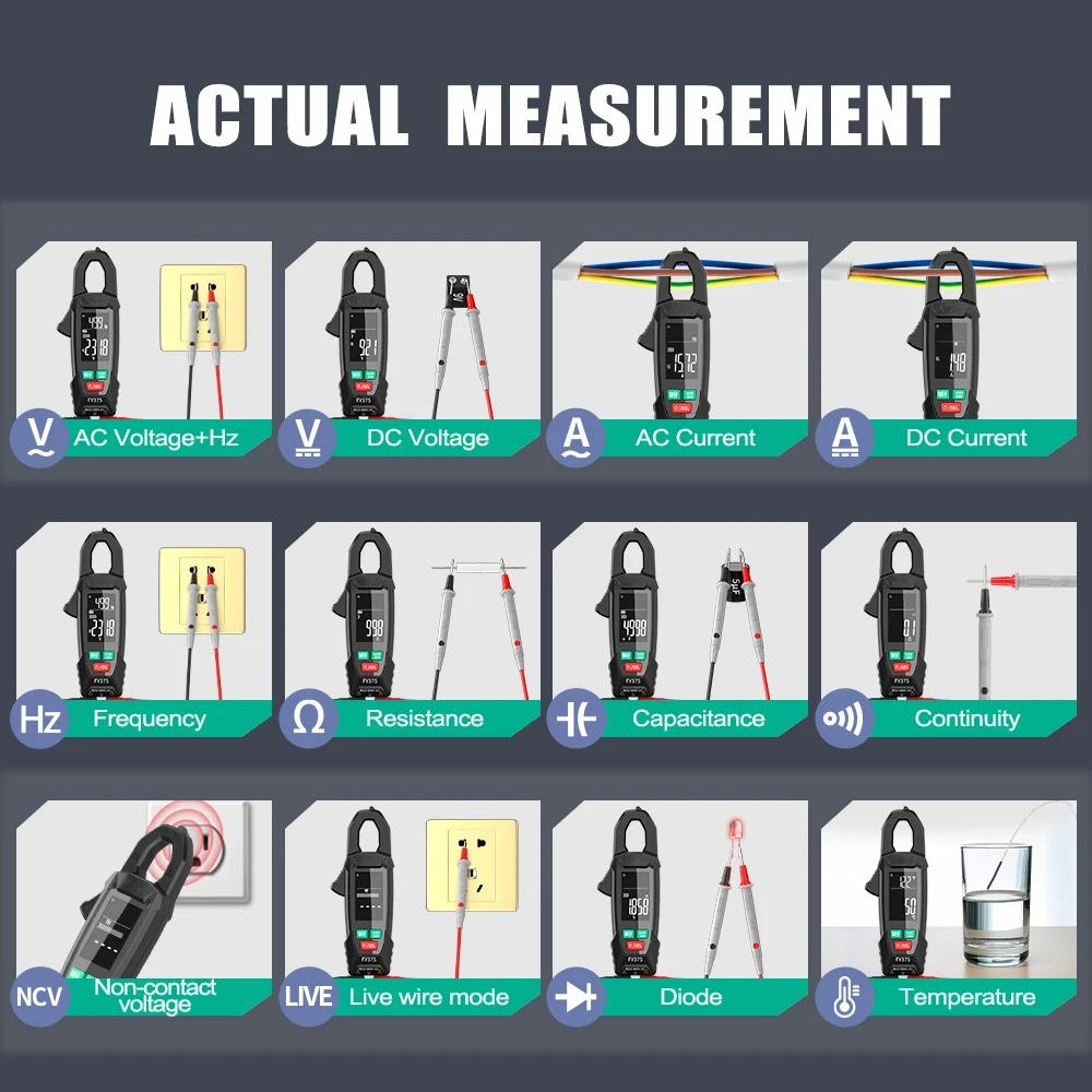 PowerTech™ Clamp Meter for Accurate AC/DC Electrical Testing - Ideal for Professionals - 9
