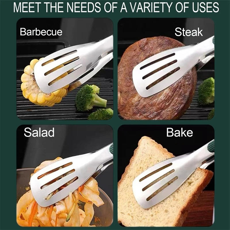 ChefMaster™ Stainless Steel Kitchen Tongs for Cooking, Serving, and Salad Prep 5