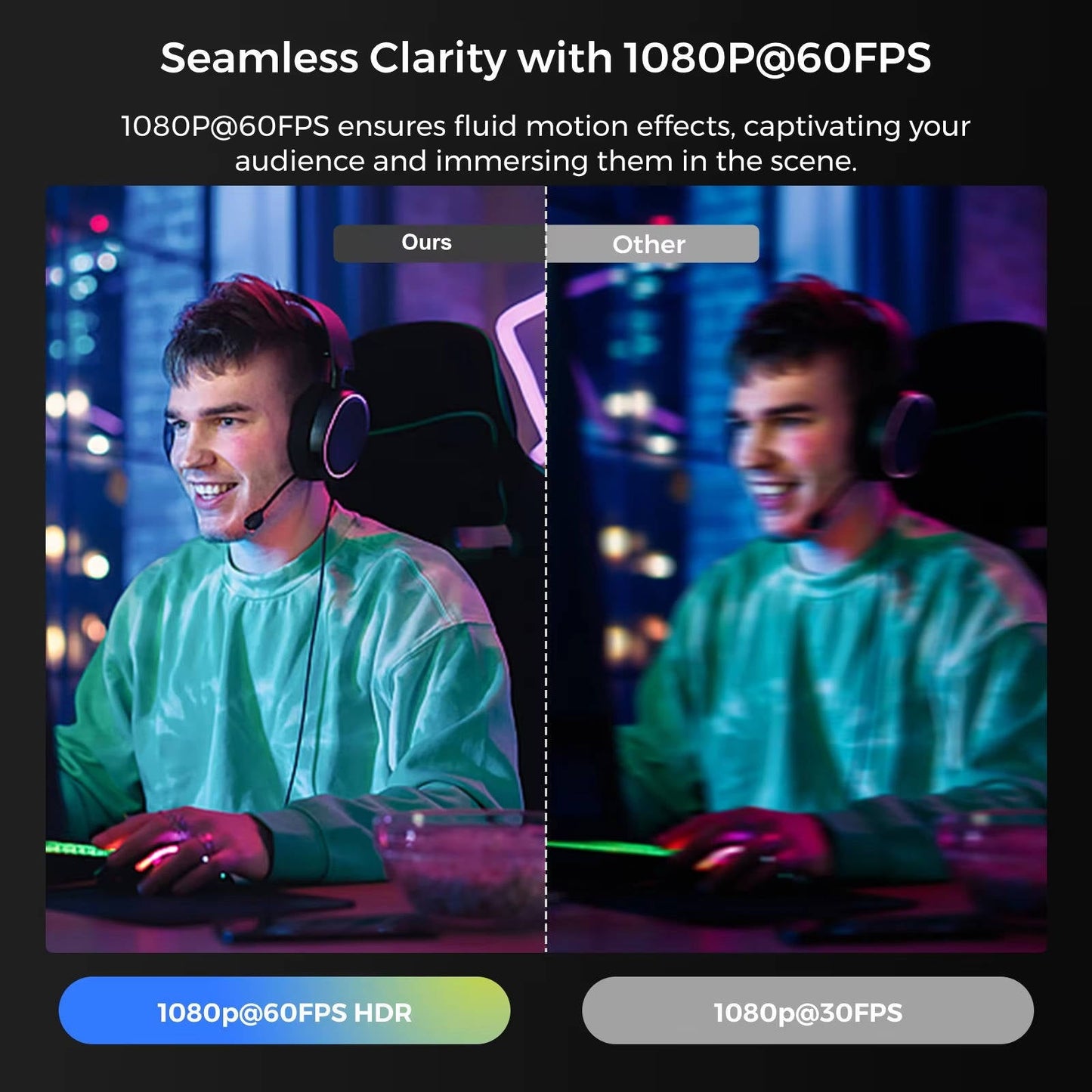 ClearView™ 4K Webcam - Professional Quality Video for Streamers and Online Meetings 3