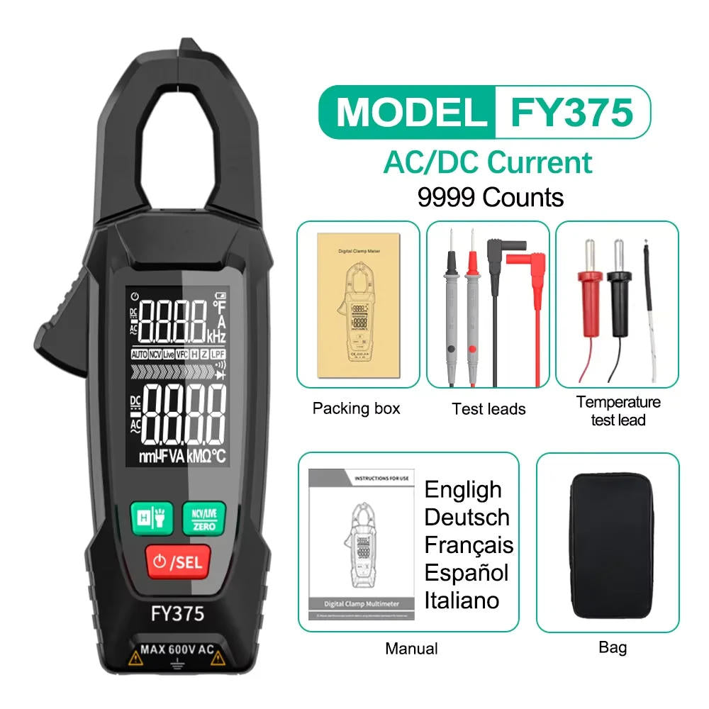 PowerTech™ Clamp Meter for Accurate AC/DC Electrical Testing - Ideal for Professionals - 13