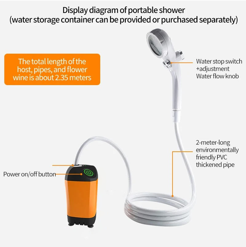 AdventureFlow™ Portable Shower - Ultimate Shower Solution for Outdoor Enthusiasts
