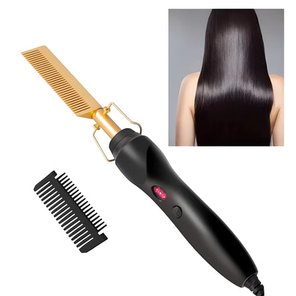 GlamWave™ Electric Hot Comb - Perfect for Thick Hair, Effortless Styling at Home - 7