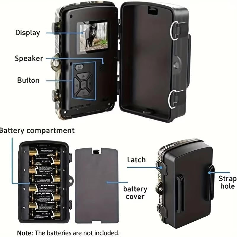 WildWatch™ Night Vision Trail Camera for Wildlife Enthusiasts, 16MP HD Video - 6