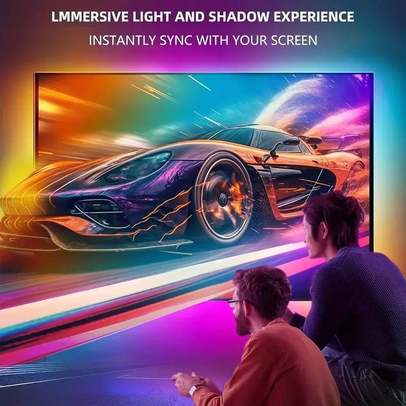 GlowBright™ LED Strip Lights - Dynamic Backlight for TVs 55-75 Inches 8