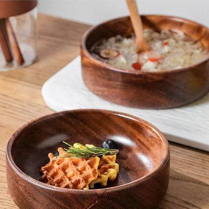 WalnutWave™ Large Wooden Salad Bowl - Elegant Serving Dish for Any Occasion 6