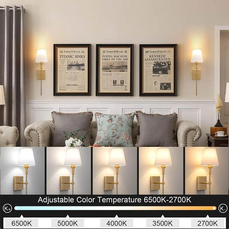 LumiGlow™ Rechargeable Wireless Wall Light Set - Stylish Indoor & Outdoor Sconces - 1