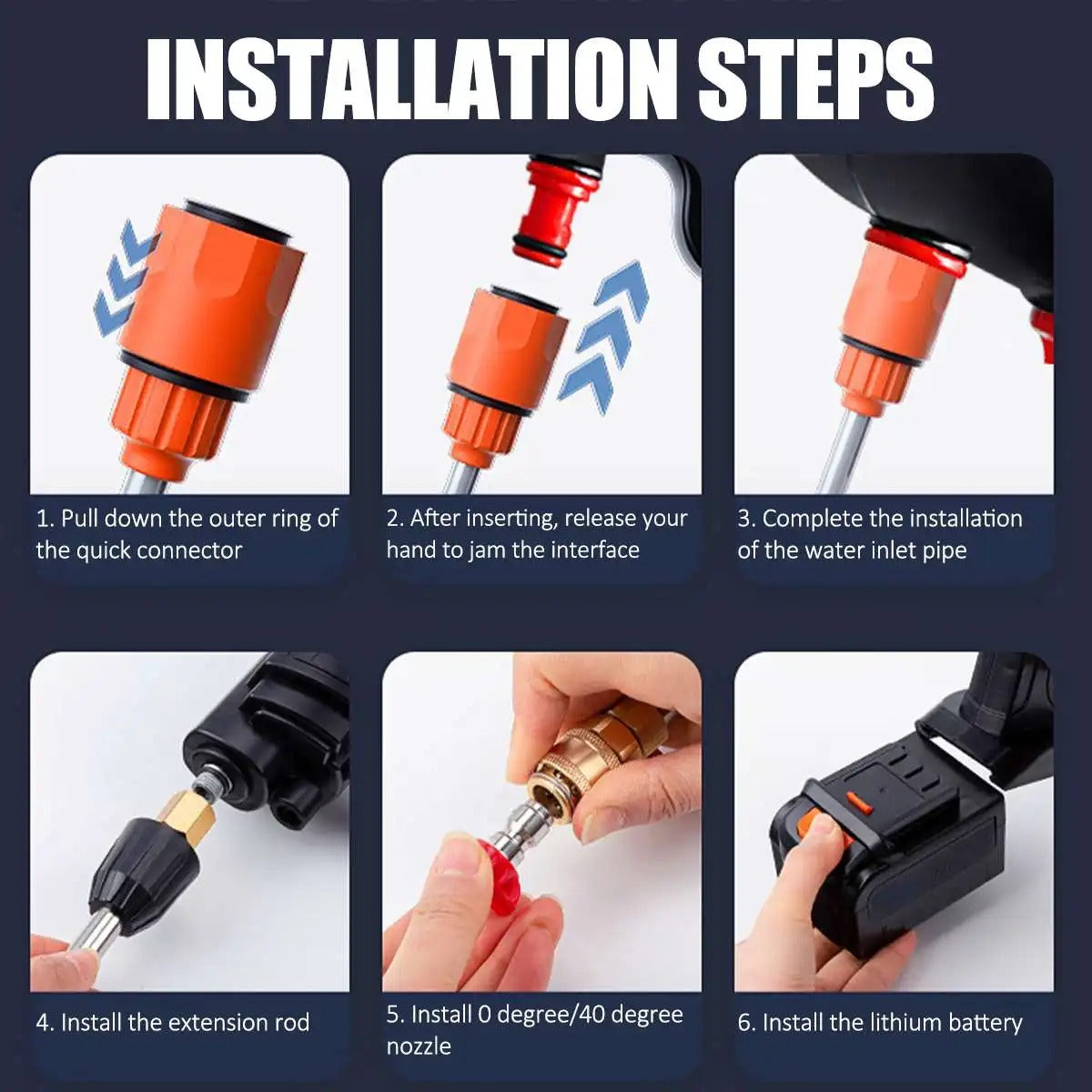 CleanWave™ Cordless High Pressure Washer for Effortless Outdoor Cleaning - 9