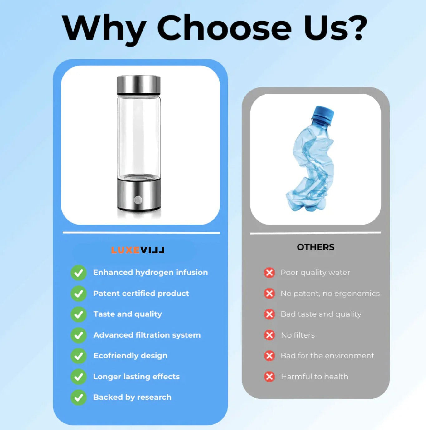 HydroBoost™ Hydrogen Water Bottle – Portable Hydration for Health-Conscious Individuals