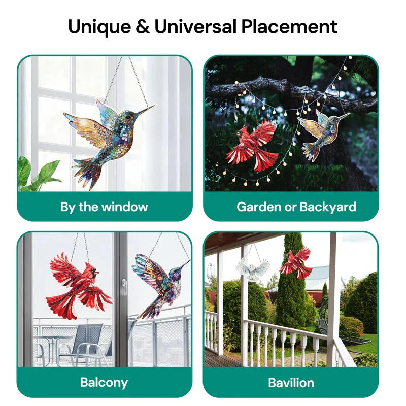 NatureGlow™ Hummingbird Suncatcher - Vibrant Decor for Home and Garden